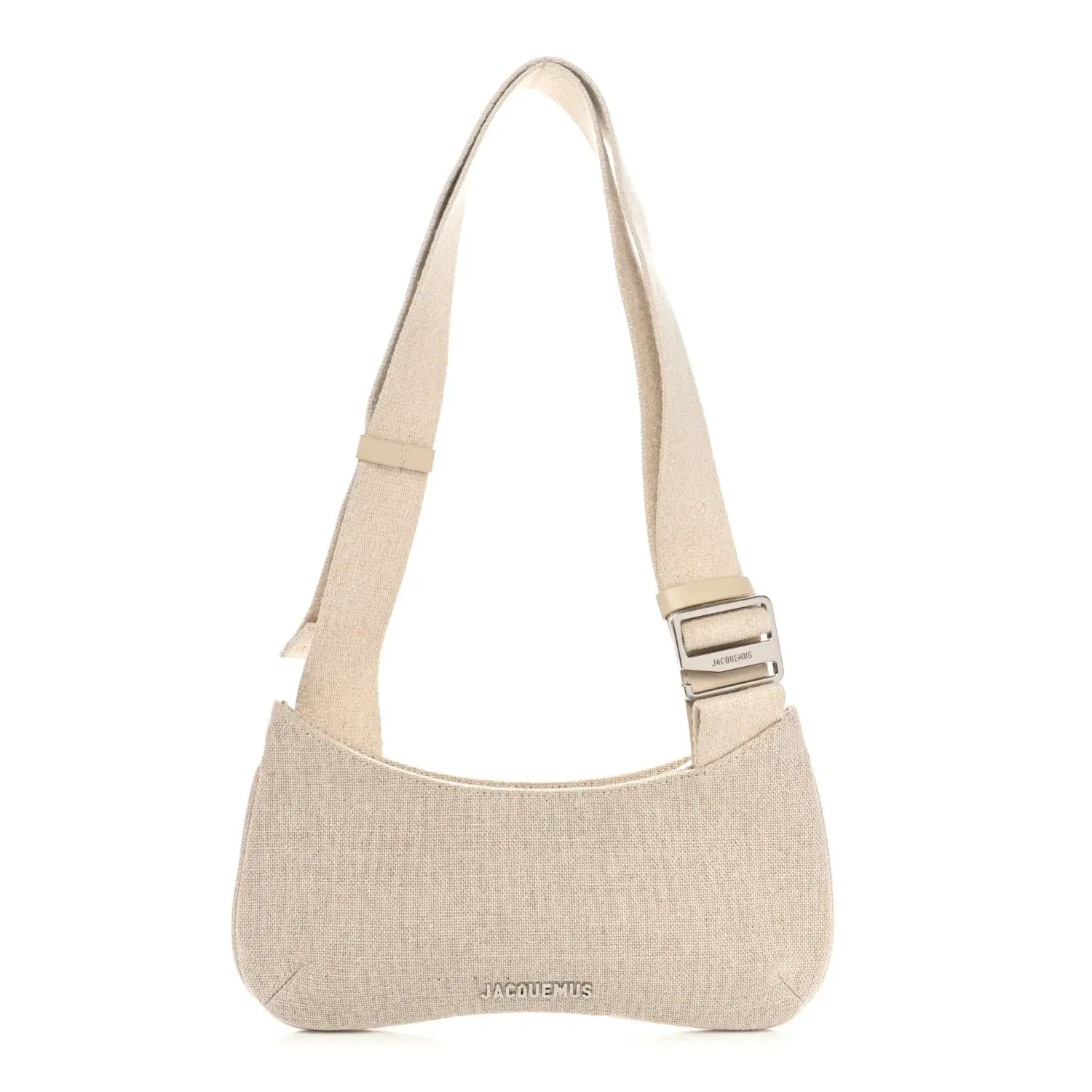 Pre-owned jacquemus Leather Travel Bags Grosgrain Le Bisou Crossbody Greige