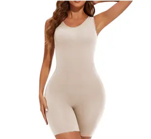 Womens Shapewear Bodysuit Fabric Fit Seamless Sleeveless Womenswear Breathable Minimalist Everyday Tops Basic