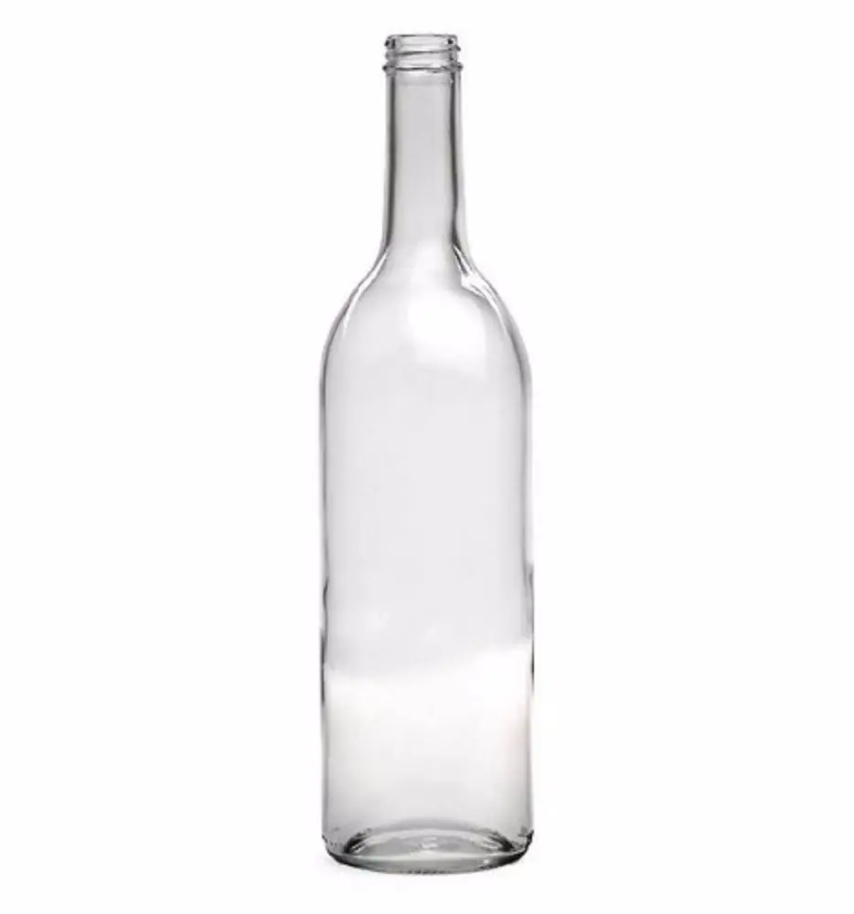 750 Ml Clear Wine Bottles, Screw Cap Finish