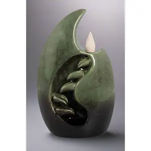 Backflow Incense Burner - Cascading Crescent Moon