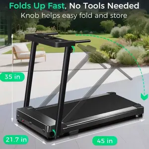 Mudfac Foldable Treadmills For Home 3.0Hp Walking Pad Treadmill Handle Bar