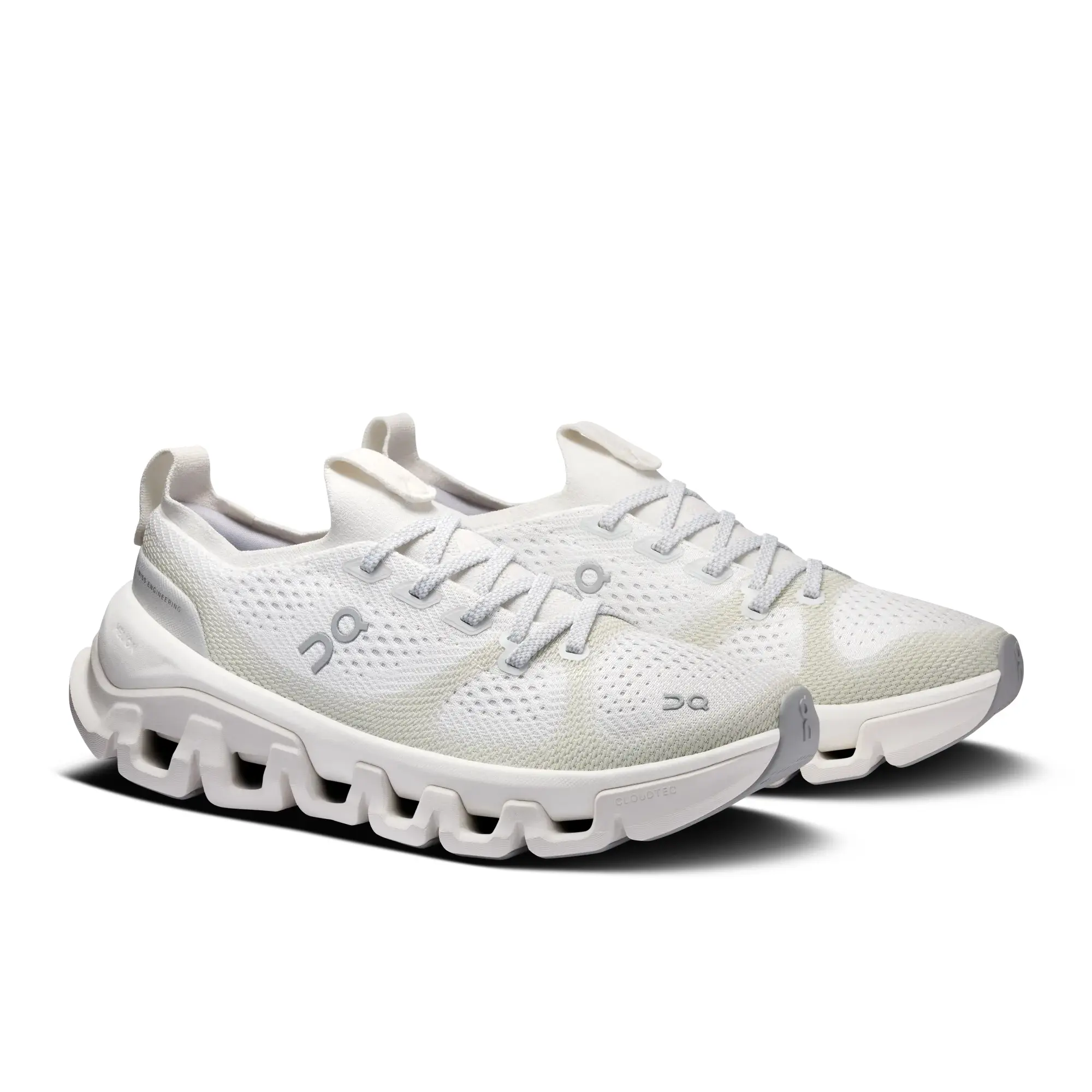 solid white mesh trail sneakers, sweat wicking gym jogging shoes, lightweight hollow cushion athletic footwear, flexible non slip street trainers, summer breathable performance running kicks