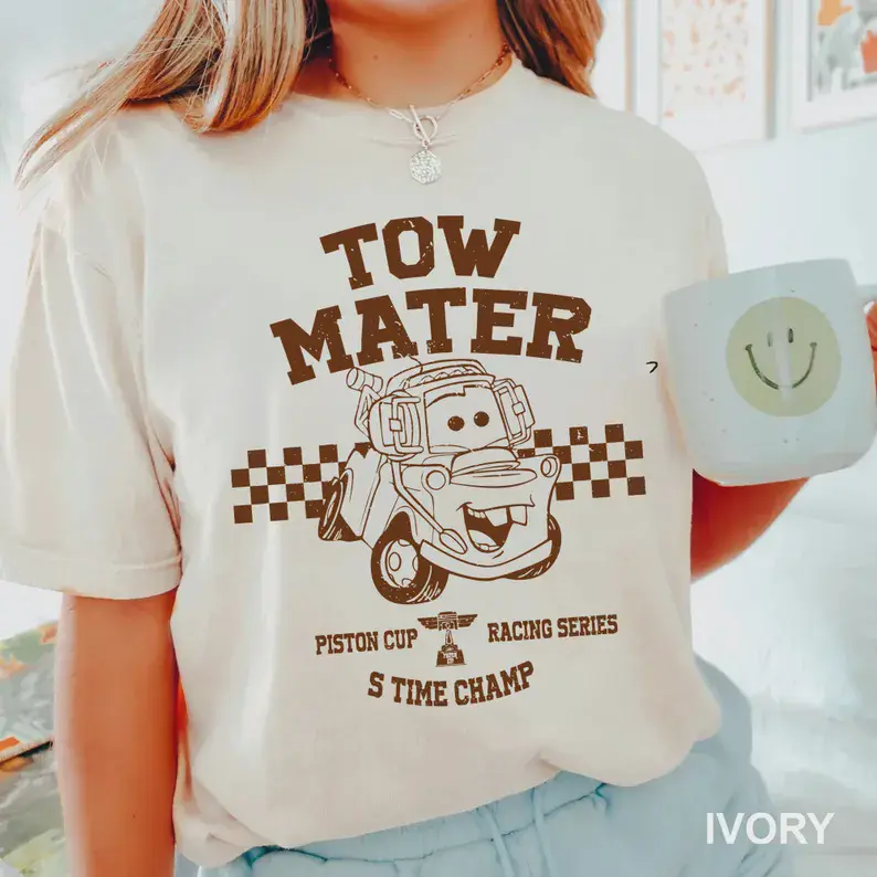 Tow Mater Comfort Colors Shirt, Cars Shirt, Mater Tshirt, Cars Birthday Shirt, Family Trip 2025 Shirts
