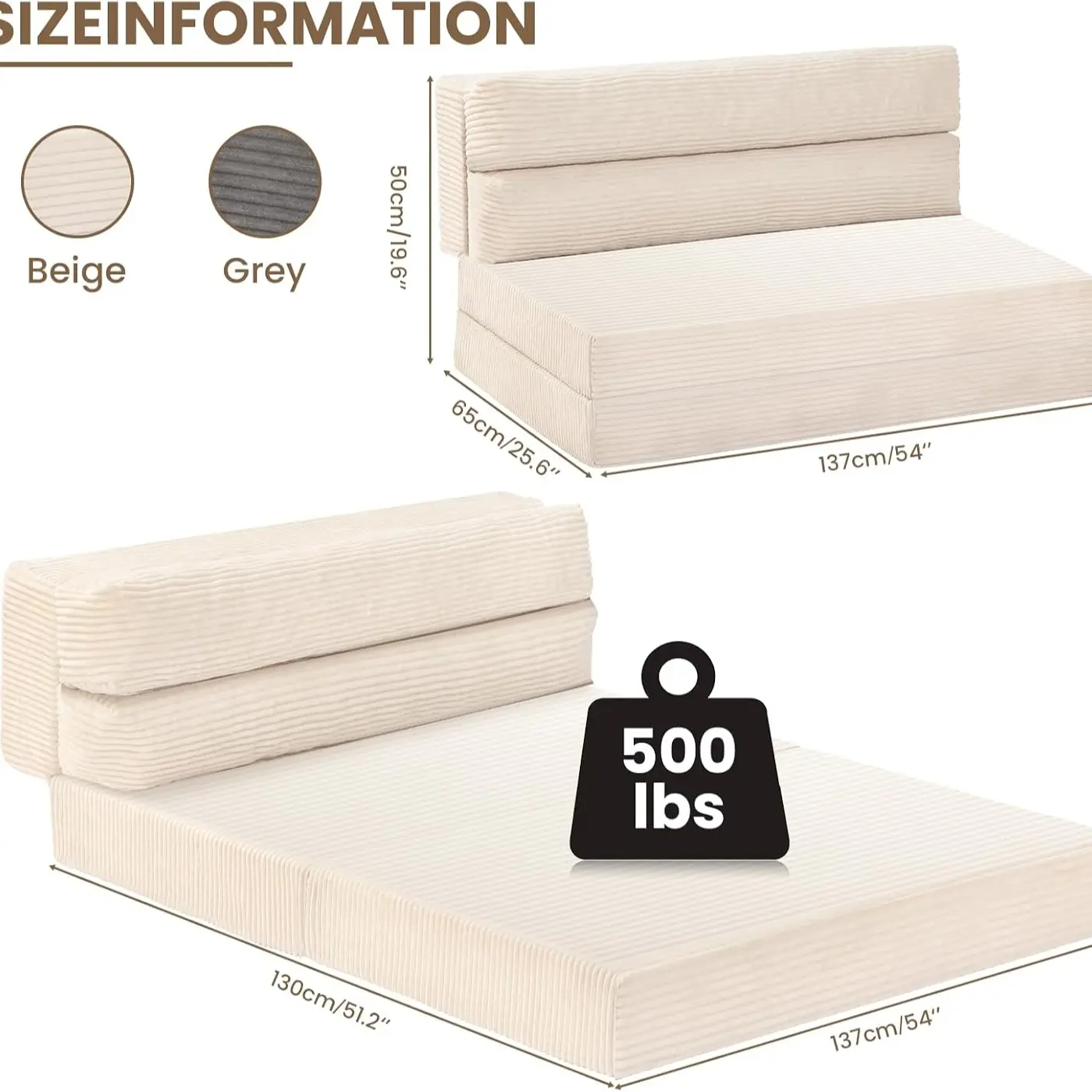 Full Size - Beige