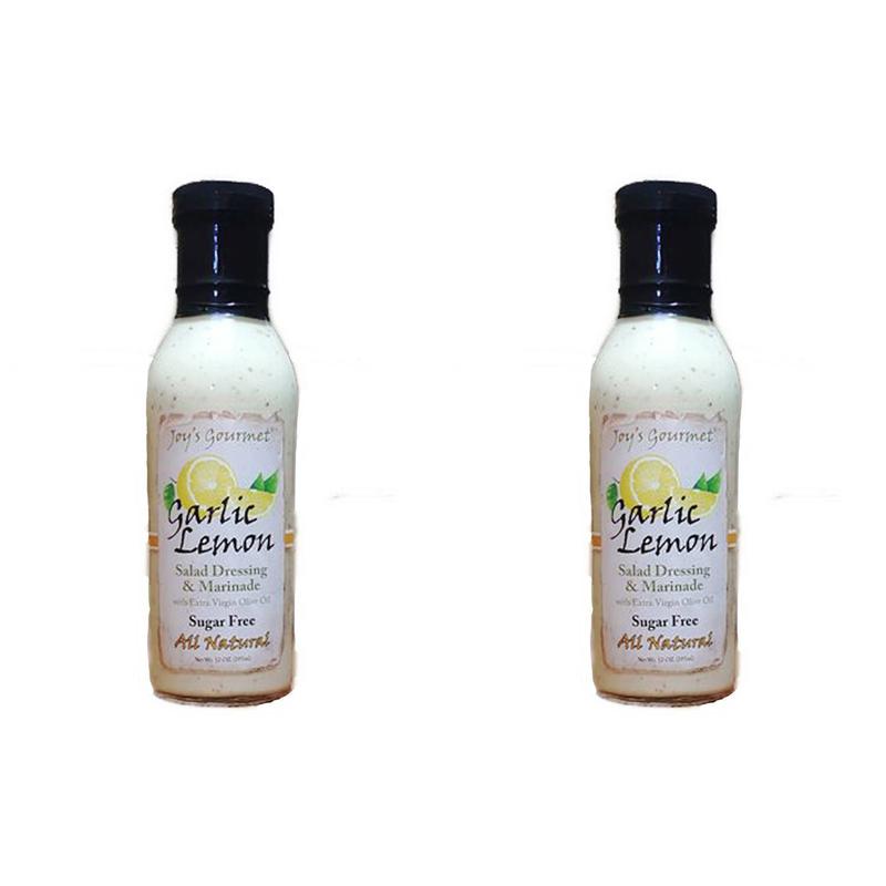 Garlic Lemon Salad Dressing and Marinade 12oz Dip Sauce