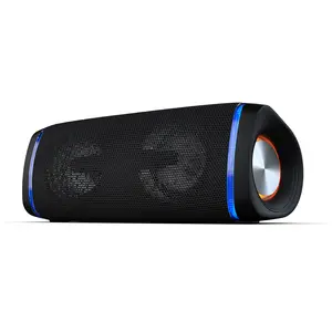 EDUPLINK Louder Bluetooth Portable Speaker 40 Watts IP67 Waterproof Bocina Bass Subwoofer Sports Charge Out for Garage Workshop (Black)