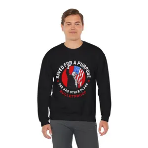 Bulletproof Faith: Save for a Purpose – God Has Other Plans Unisex Crewneck Sweatshirt Casual Classic Collar Cotton