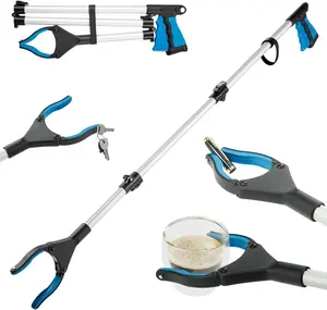 43 Inch Grabber Reacher Tool, Grabbers for Seniors Heavy Duty, Trash Picker Upper Grabber, Collapsible and Easy to Store, Wide Jaw, Grips Items Easily and Securely