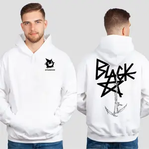 Blackstar X Chain Scythe Soul Eater Two Side Unisex Hoodie, Anime Lover, Cool Design, Japanese, Fall & Winter Gift For Men Classic Menswear
