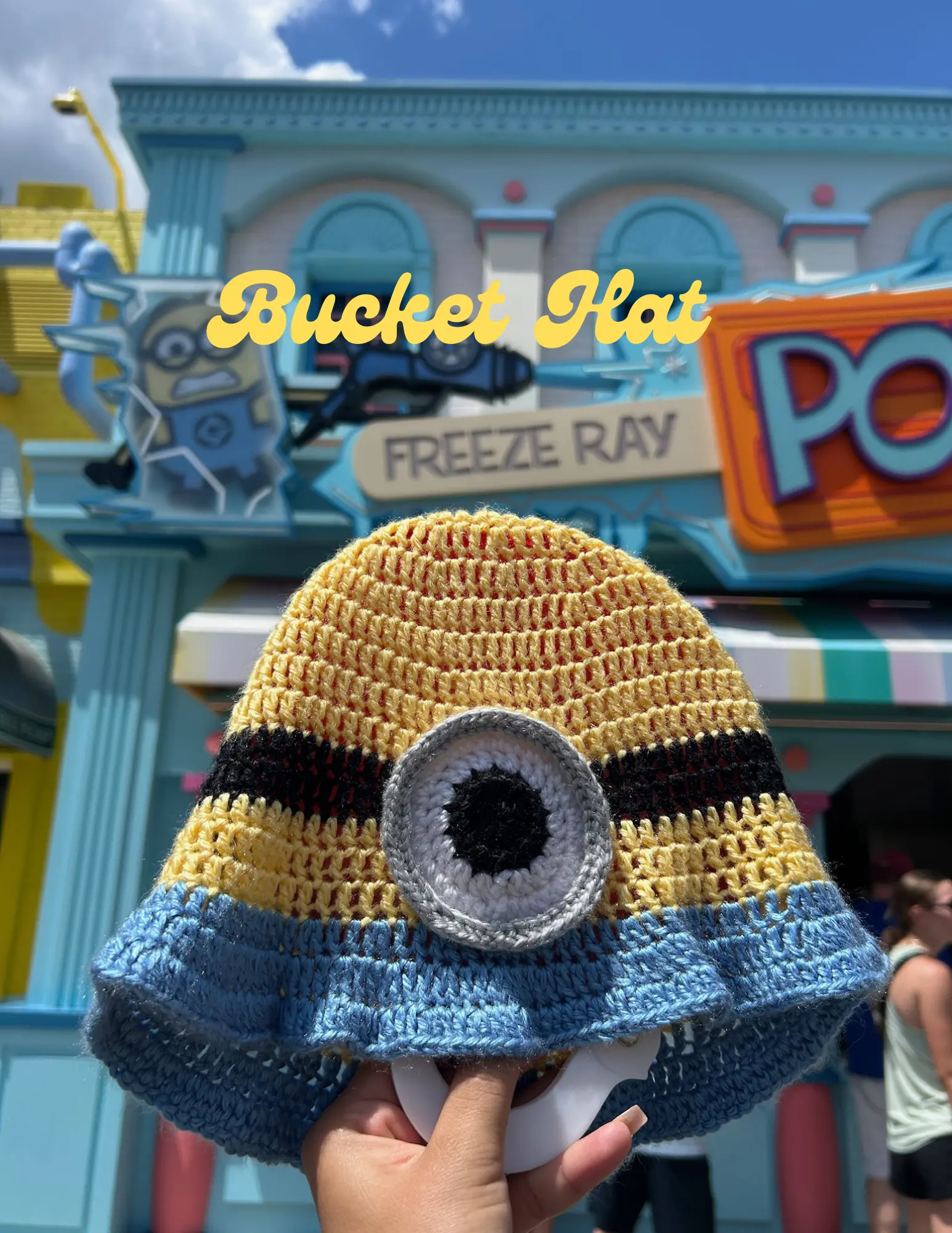 Handmade One-Eye Character Crochet Bucket Hat | Theme Park Hat | Adult & Teen Size