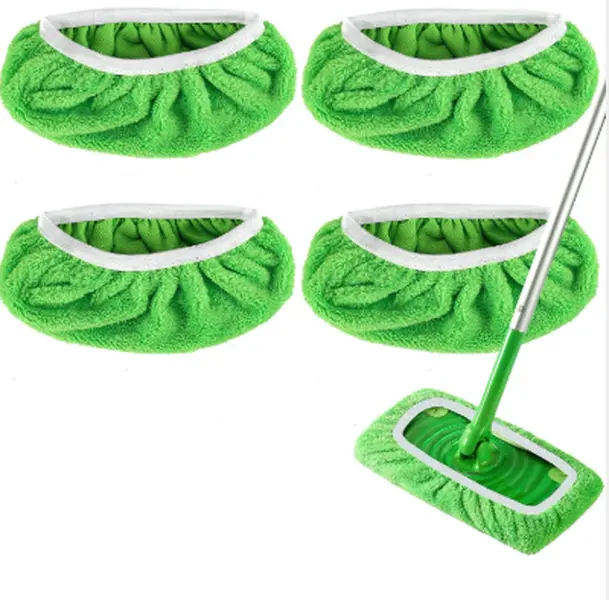4 Pieces/Set Ultra-Fine Fiber Mop Accessories, Washable Absorbent Reusable Wipes, Spin Mop Refills & Replace Heads for Camping Hardwood Multi-Surface Cleaning