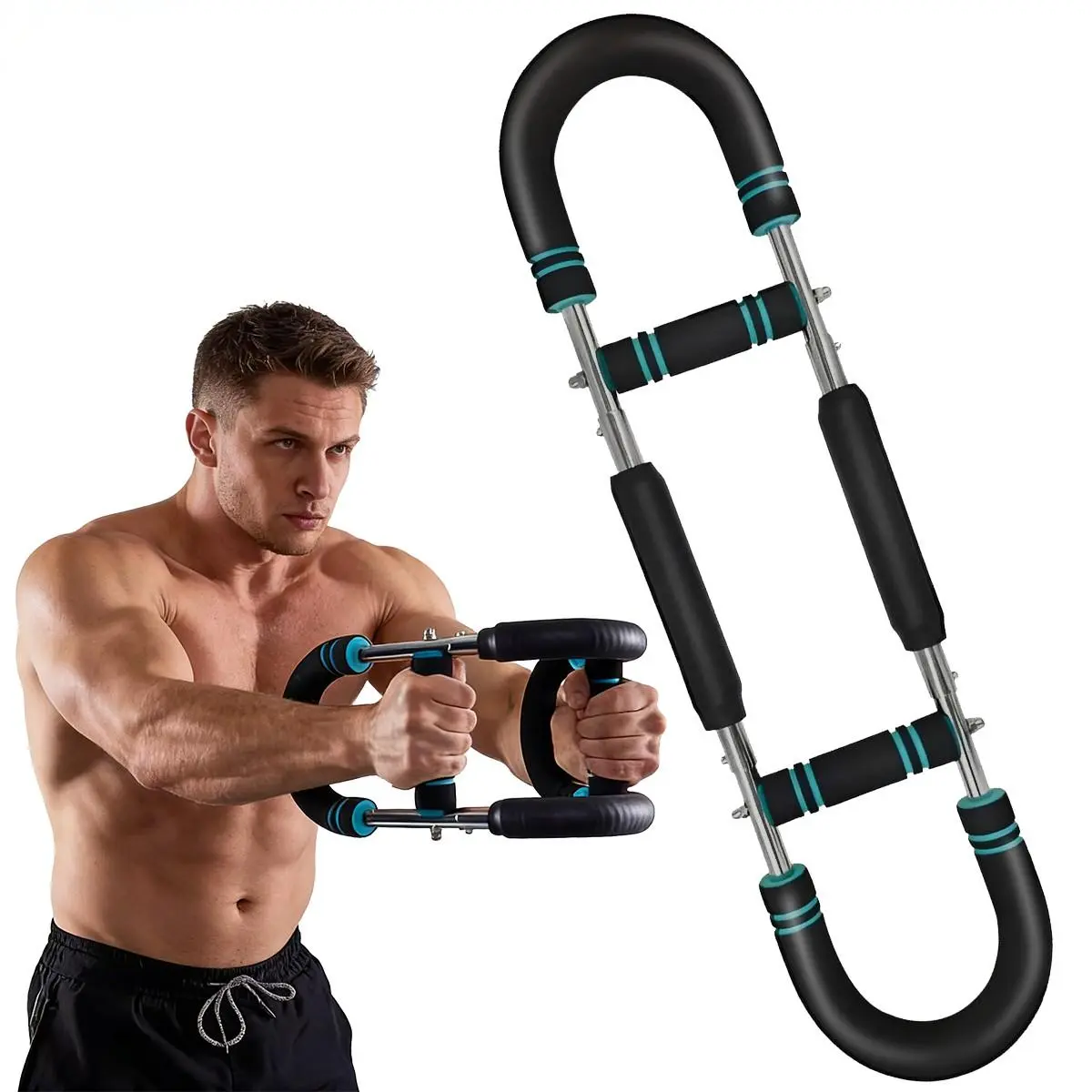 Practical  Fitness Lovers - U-Shape Multi-Function Power Twister, Adjustable Resistance for Chest & Forearm Strength Training