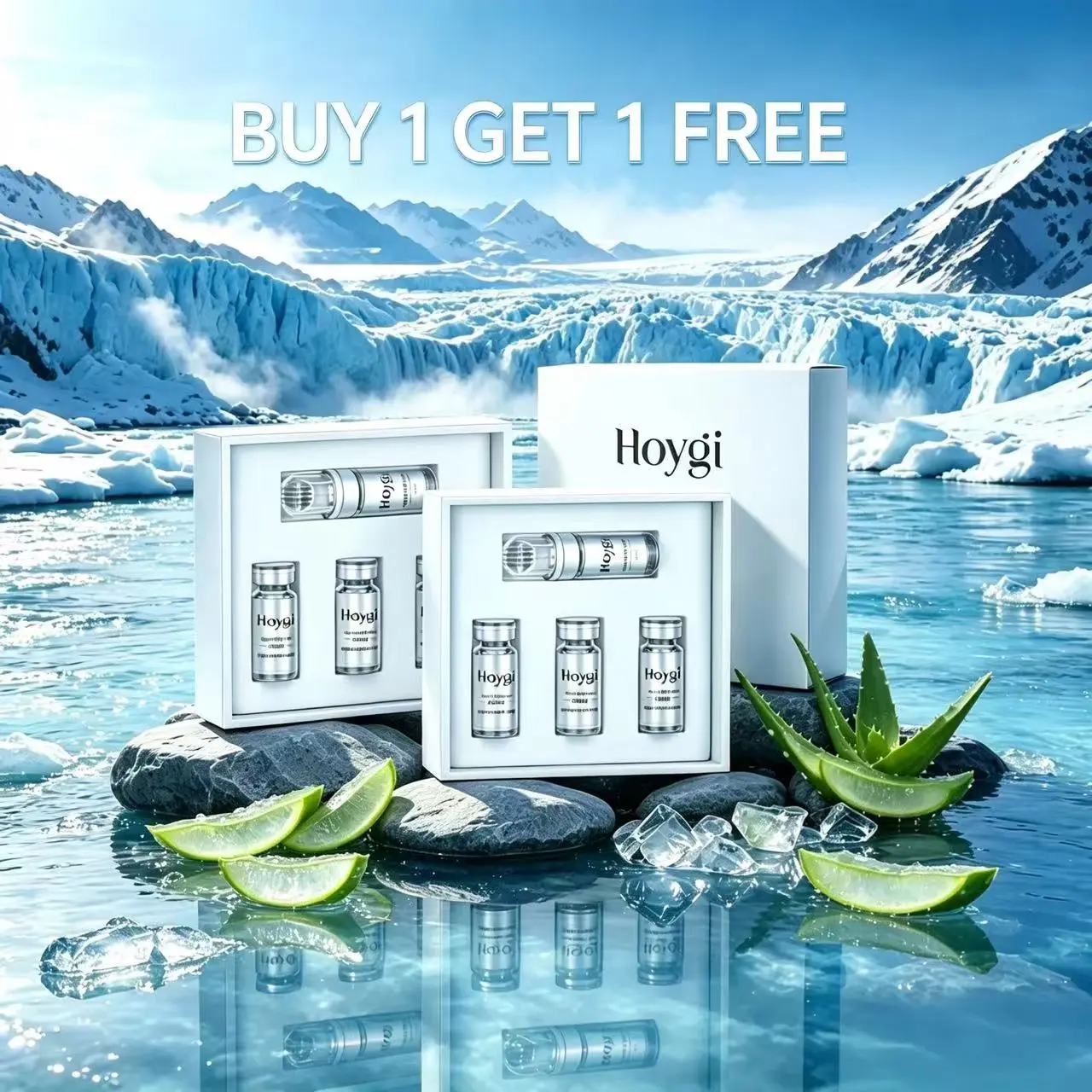 【Buy 1 Get 1 Free】Hoygi Anti-Aging Skincare Roller Serum Set - Facial Massage Roller Design, Hydrating, Deep Water Infusion, Reduces Fine Lines, Boosts Firmness, Minimizes Sagging, Revitalizes, Brightens Skin, Suitable for All Skin Types