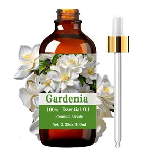 Gardenia Essential Oil 100ML/3.38oz, Pure Perfume Grade, Premium Grade, Therapeutic, Hair & Skin Care, Massage, Diffuser Humidifier, Aromatherapy, Natural Scent, Long-Lasting Moisturizing