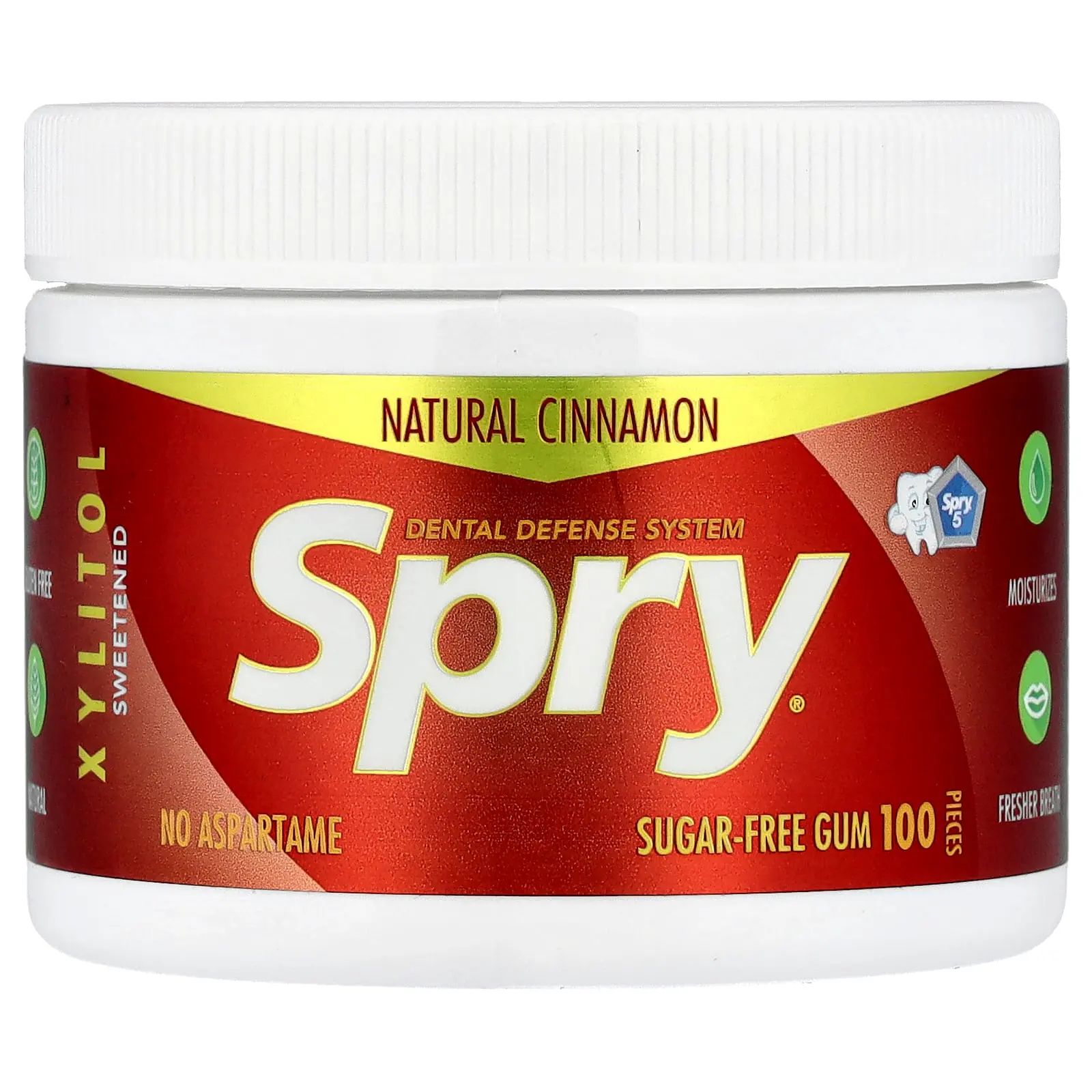 Xlear Spry®, Chewing Gum, Natural Cinnamon, 100 Pieces Xlear Spry®, Chewing Gum, Natural Cinnamon, 100 Pieces