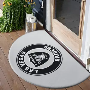 Las Vegas Raiders Helmet Logo Rug, Light Team Identifier, Flannel Non-Slip Absorbent Mat, Sports Fan Room/bathroom/entryway Decor