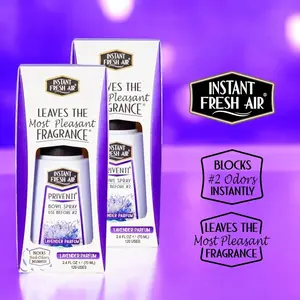 Signature PRIVENTI Lavender Parfum Scent, 2.4 Oz 70 Ml Pack of 2 Toilet Bowl Spray Deodorizer Odor Eliminator for Home Work On the Go - from INSTANT FRESH AIR.