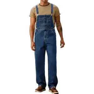 YXLUOKY Men's Denim Bib Overalls Workwear Adjustable Strap Jean Coveralls with Tool Pockets for Christmas & New Year Holiday Menswear Layering Outfit