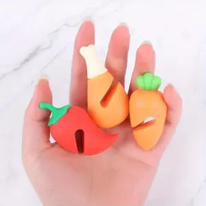Cartoon Carrot Shaped Pot Lid Raiser, 3 Counts Mini Pot Lid Spill-preventer, Practical Kitchen Gadget for Home Use, Cookware