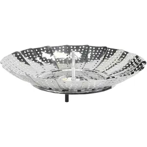 Classic Steamer Basket, 6 inch Diameter 9.5 inch Expanded, Stainless Steel