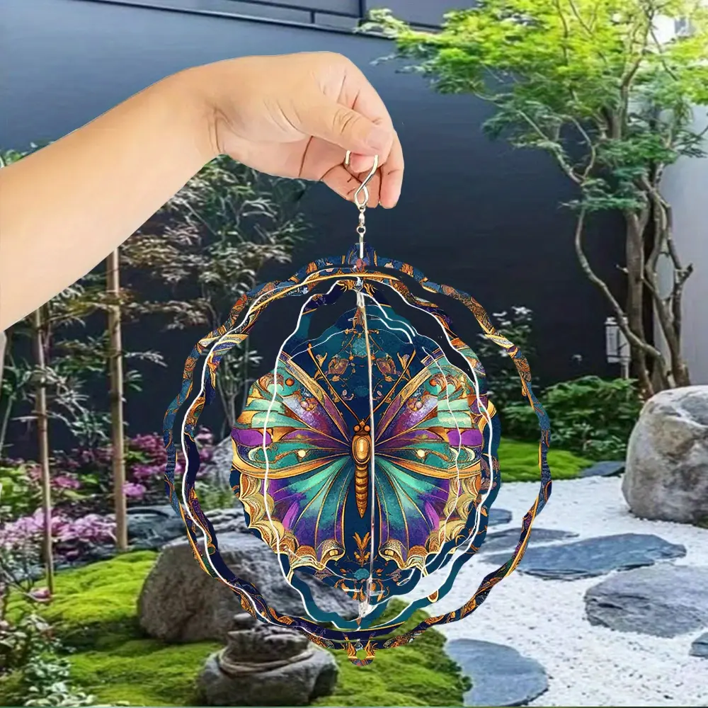 1 Piece Venus Butterfly Wind Chime – Suitable for patios, courtyards, weddings, Christmas and Halloween; delivers soothing tones and requires no batteries; ideal as housewarming, teacher and wedding gifts, courtyard hanging ornaments with exquisite ,Smart