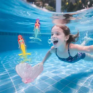 Mermaid Transparent Shell Summer Pool Beach Diving Toy, Perfect Birthday Holiday Gift, Easter Present, Swimming Pool Fun Accessory