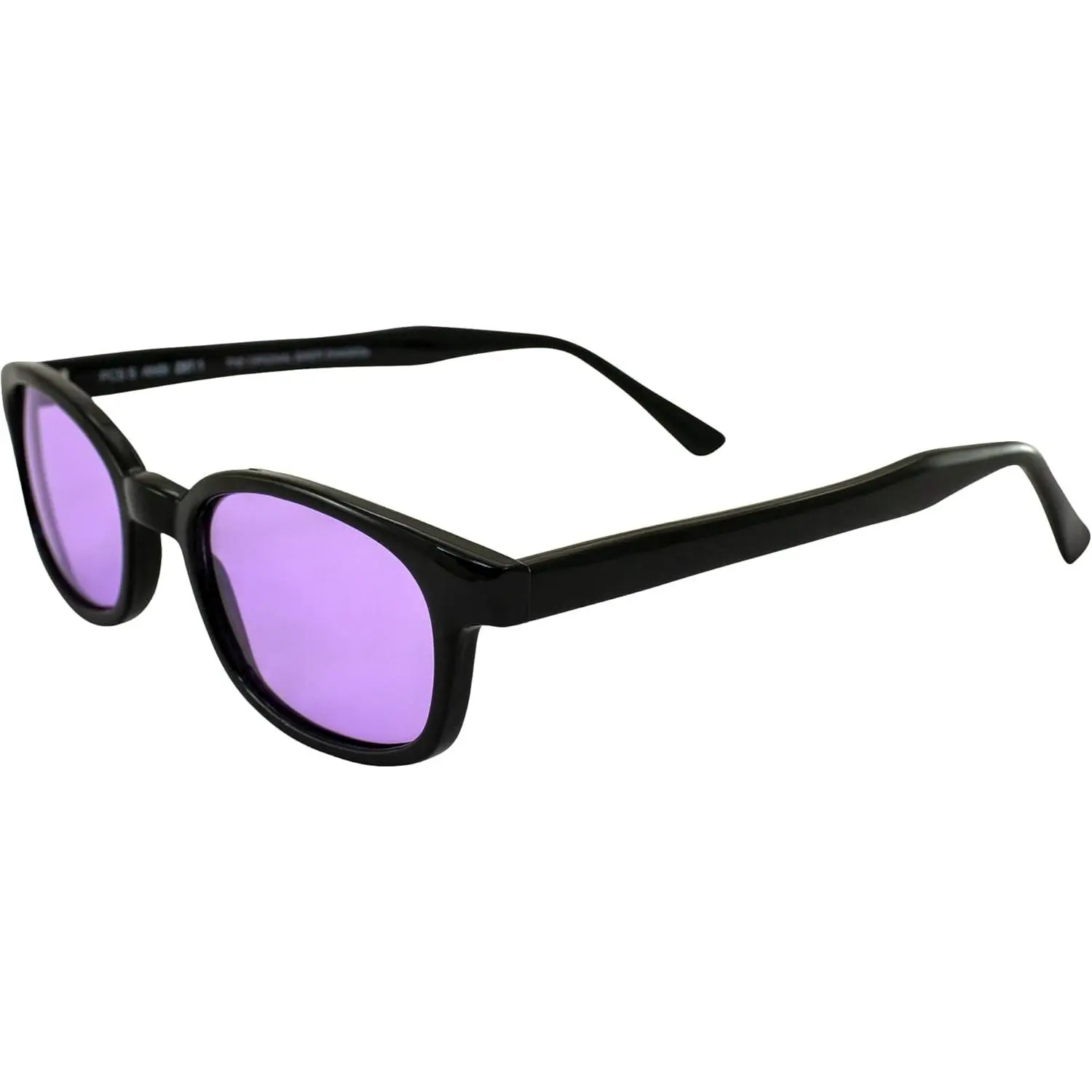 Dark Men's Biker Sunglasses with a Classic Acetate Frame, Ultra-Tough Polycarbonate Lenses, Wire Reinforced Temples, ANSI Z80.3, Dark Men's Sunglasses