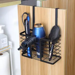 3-in-1 Adjustable Height Hair Dryer Holder - Hair Tool Organizer, Wall Mounted/Cabinet Door Bathroom Organizer for Blow Dryer, Flat Irons, Curling Irons, Hair Straighteners