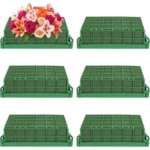 6 count Floral  Cage with Floral , Wet  for  ,  for Flower Arrangements, Floral Arrangement Supplies, Rectangle Floral Cage for Table Wedding &  Decor 11.7 x 4.6 x 3.1 in