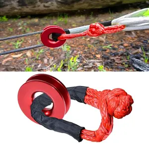 Winch Recovery Ring - Synthetic Winch Rope, Soft Loop, Utv Atv Suv Truck Rescue Winch Accessories (41000 Lbs, Ring and Strap)