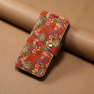 Denior Floral Pattern Wallet - Style iPhone Case, Compatible with iPhone 17, 16, 15, 14, 13, 12, 11 Series, Multi - functional Stylish Flip iPhone Case with Card Slots Stand