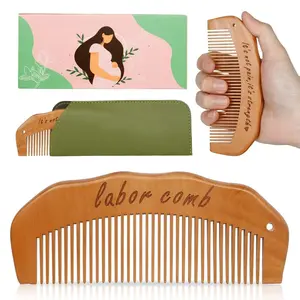 Arrozon Birth Comb for Women Labor, Wooden Labor comb Natural Labor and Delivery Essentials, Birthing Combs Labor Gifts for Pregnant Women, Wood Comb Baby Shower Gifts (Designed for Moms)
