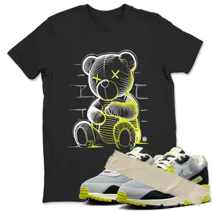 Neon Bear Sneaker Tees - Max 90 Cyber, Streetwear Fashion, Hiphop Outfit