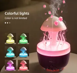 2.0 Jellyfish Raindrop Aroma Diffuser Humidifier,  Cool Mist Humidifier with LED Mood Light, Ultra Quiet Essential Oil Diffuser for Bedroom, Home, Office, Desk Decor