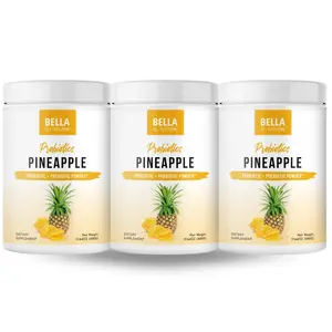 3 Pack Bella All Natural Probiotics Pineapple Powder
