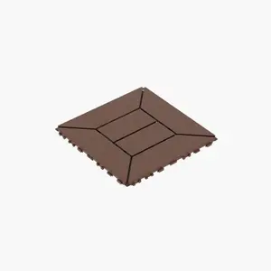 New Style 12" Patio Deck Tiles, DIY Module Interlocking Decking Tiles Floor Tile,Easy and Quick Installation Court Tiles for Porch Poolside Balcony Backyard 44pcs Red Brown