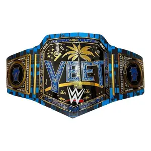 New Jey Uso Yeet Championship Title Belt – Undisputed Championship Replica Belt 2MM Leather Strap - Adult Size WWE World Heavyweight Championship Spinner Belt Adult Heavyweight Wrestling Championship Belt Universal Black Wrestling Championship Belt