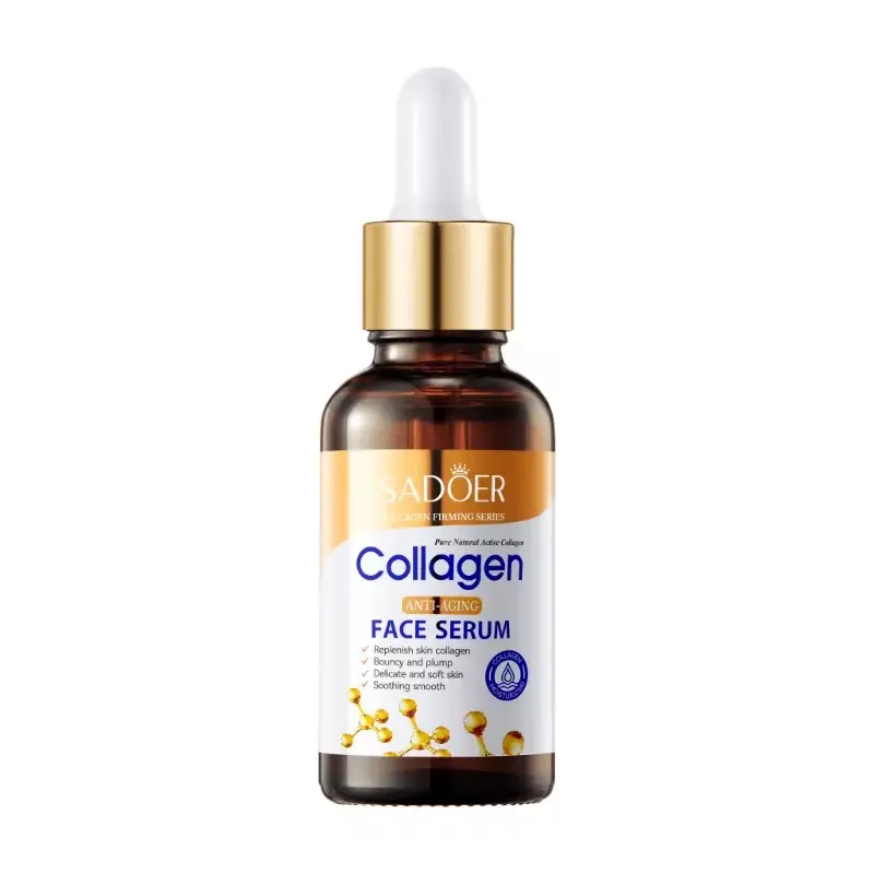 SADOER Collagen Serum skincare Facial Essence Liquid Firming Moisturizing Soothing Nourishing Face Serum Skin Care Hydrate Moisture Daily Moisturizer