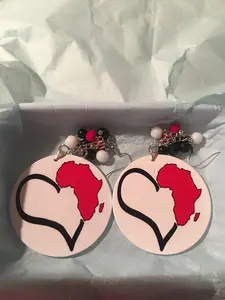 African Earrings with Beads