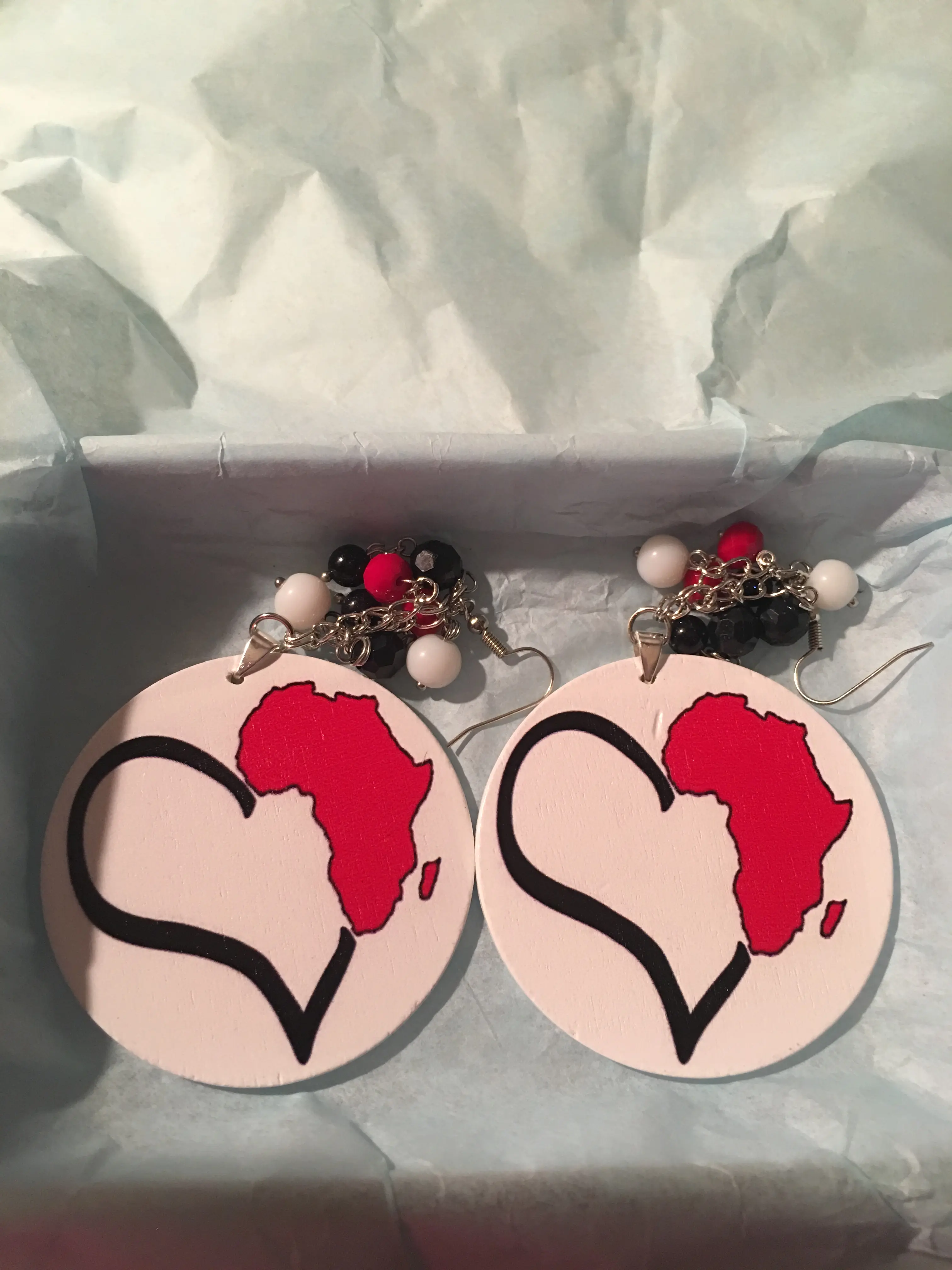 African Earrings with Beads