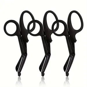 3pc Set Titanium-Bonded Nursing Scissors - Durable Non-Stick Blades for Surgical Precision, Essential for Medical Professionals, EMS, First Aid, Sewing Tools