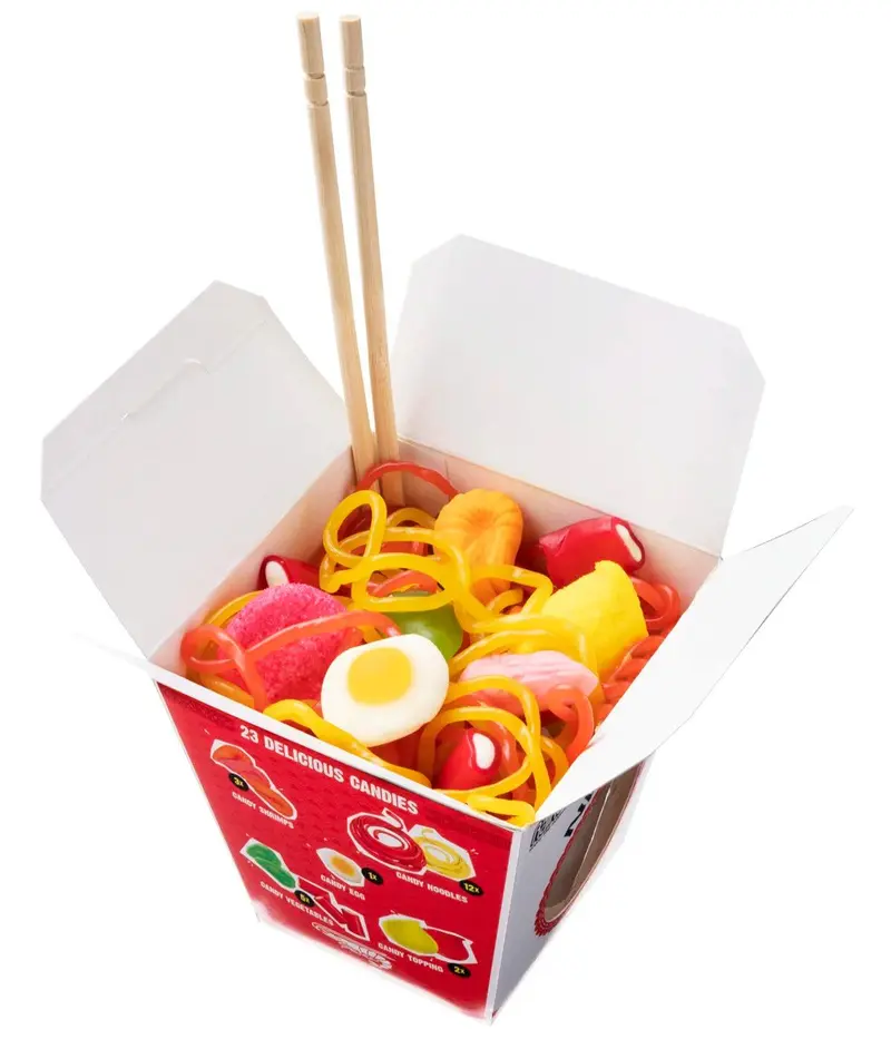 Candy Takeout Noodles - Assorted Chinese Chewy Candies in Fruity Flavors - Sweet Snack