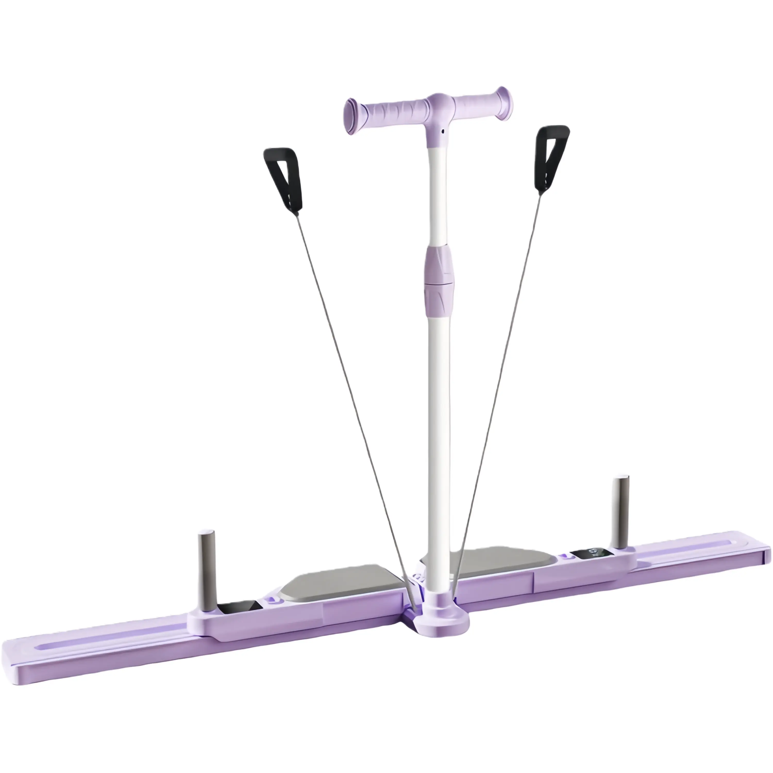 New Upgraded Lavender Purple Fitness Ab Machine - 6-in-1 Unisex Core Workout Rebound Resistance Rope, Foldable Compact Home Ski Board with Balanced Support, Anti-Slip Design, Digital Counter, No Installation & Quick Storage