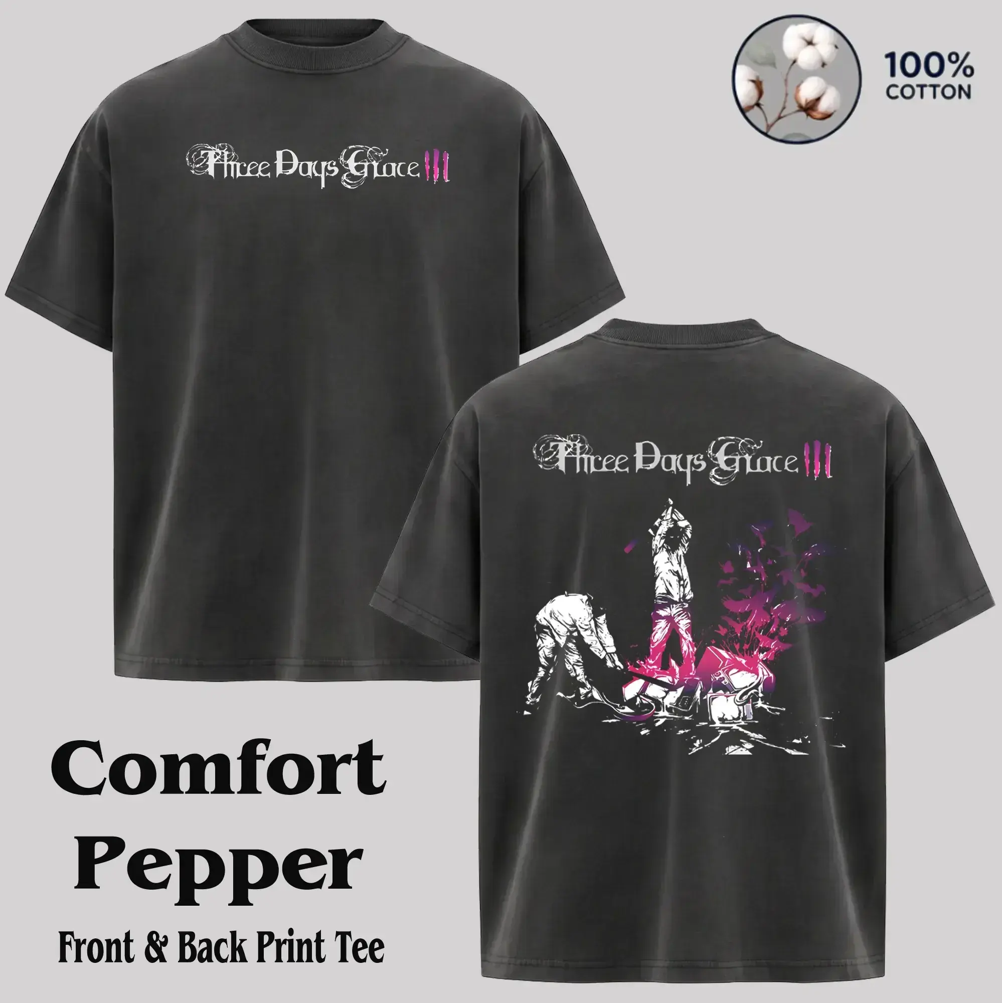Three Days Grace Man's Vintage, alternative band merch, trending t-shirt, Hoodie, 90s graphic tee, vintage graphic tee, grunge aesthetic shirt, classic rock merch Menswear Streetwear
