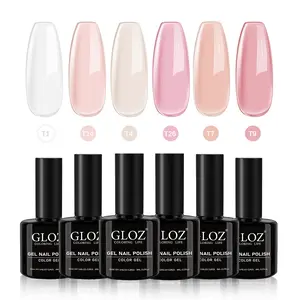 GLOZ 6-Color Gel Nail Polish Set, Nail Care, Soak-Off UV Gel Nail Kit with Long-Lasting Formula, Ideal for Professional Salon Manicure & Home DIY Nail Art Design, Perfect for Nail Art Enthusiasts & Beginners