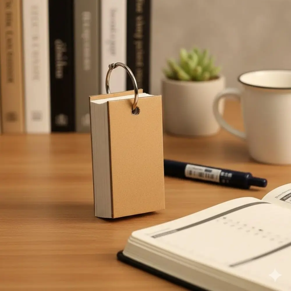 Eco-Friendly Sticky Notes No Glue No Curling, Ring Binder Notebook Portable Memo Pad for Journaling Meetings Study, Single or Multi-Pack Options