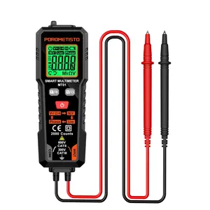 POROMETISTO MT01 Smart Multimeter, NCV Non-Contact Voltage Tester, Auto-Ranging for Voltage & Resistance, Safe & High-Precision Digital Multimeter with Backlight & Data Hold, Essential for Electricians & Home Repair