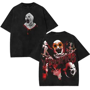 Terrifier Horror Movie Shirt: Spooky Clown Halloween Costume, Halloween Merch, The Shape Shirt, 80s Horror T-shirt, Slasher Movie Apparel For Fans