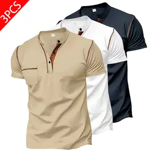 Men's 3-Pack Summer Vibes Polo Shirts - Soft Breathable Cotton, Short Sleeve Casual Fit, Classic Collared, Breathable Polo Shirts for Work, Golf, Rugby Mael Reg