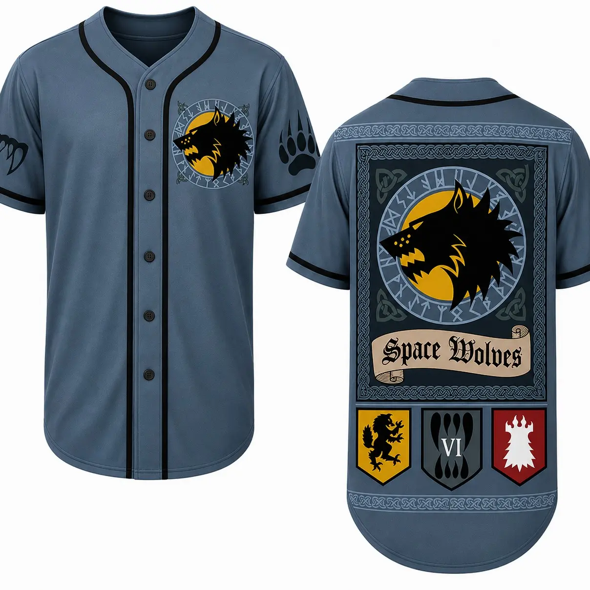 Dark Angels Baseball Jersey, Warhammer 40K Button Up Shirt, Loyalist Chapter Graphic Jersey, Lightweight Unisex Fan Gift